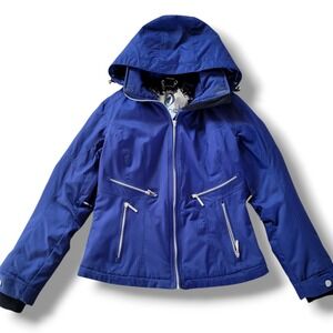 Obermeyer Blue‎ Kristina Ski Snowboard Snow Winter Jacket Detachable Hood Size 8